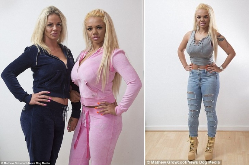 Mother and daughter do everything to become like a British TV star