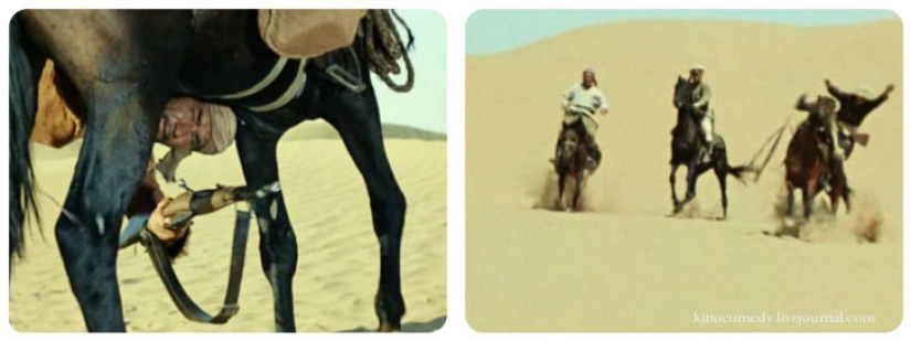 Movie clips in the film "White Sun of the Desert"