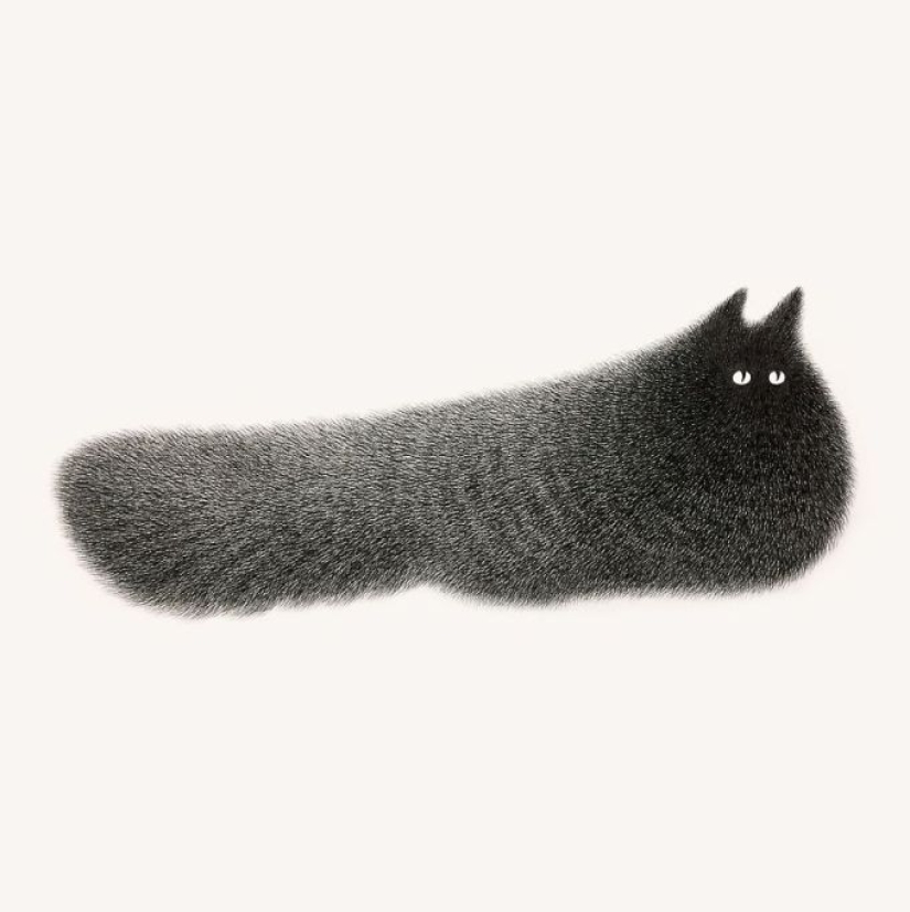 Mullido lindo: gatos encantadores dibujados con una pluma de gel