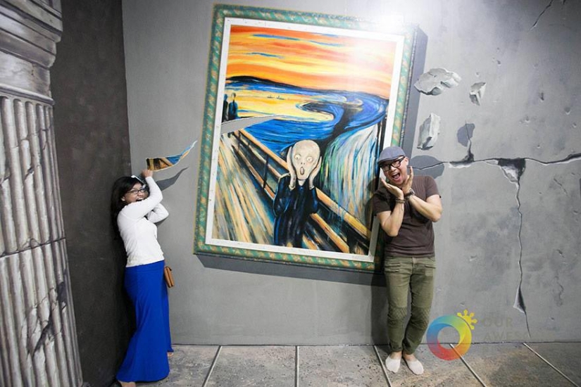 Museo con pinturas tridimensionales que te ayudarán a convertirte en una gran obra de arte