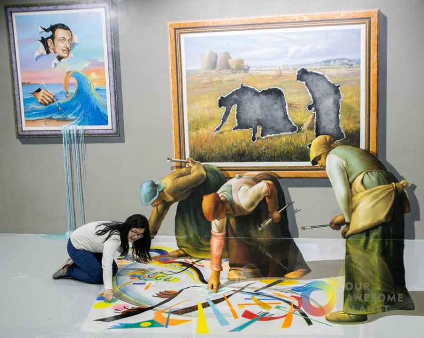 Museo con pinturas tridimensionales que te ayudarán a convertirte en una gran obra de arte
