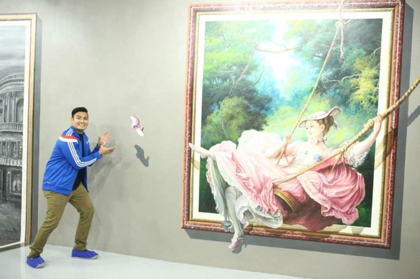 Museum with three-dimensional paintings that will help you become a piece of great art