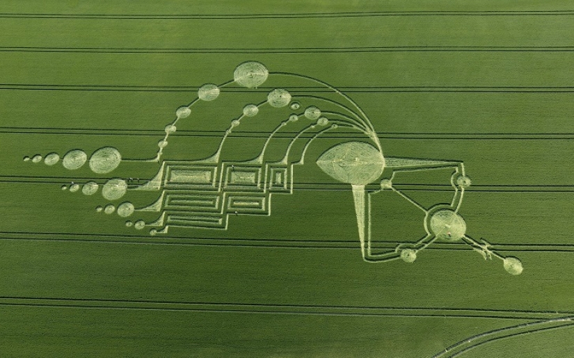 Mysterious crop circles in Wiltshire