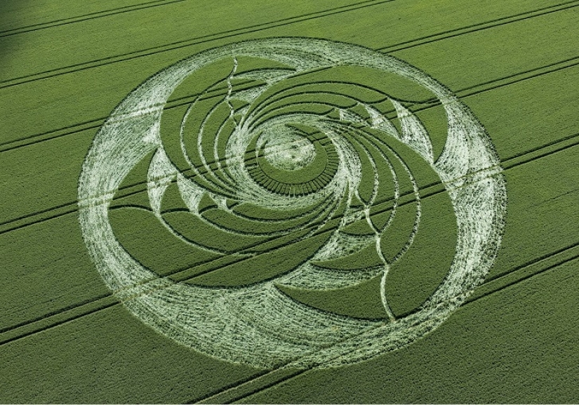 Mysterious crop circles in Wiltshire