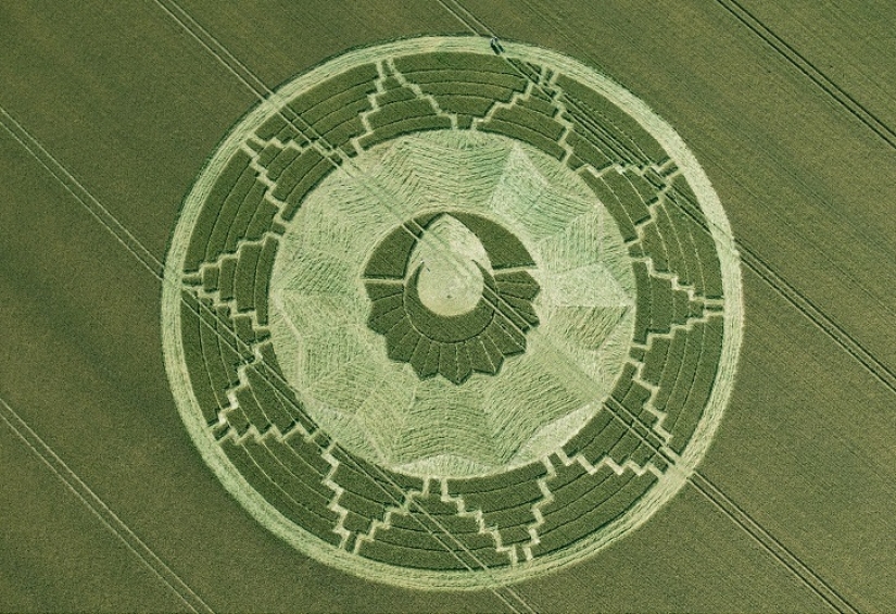 Mysterious crop circles in Wiltshire