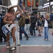 Naked Times Square Cowboy