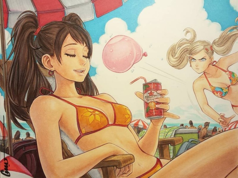 Naughty girls artist Omar Dogan, who created the iconic comic book Street Fighter
