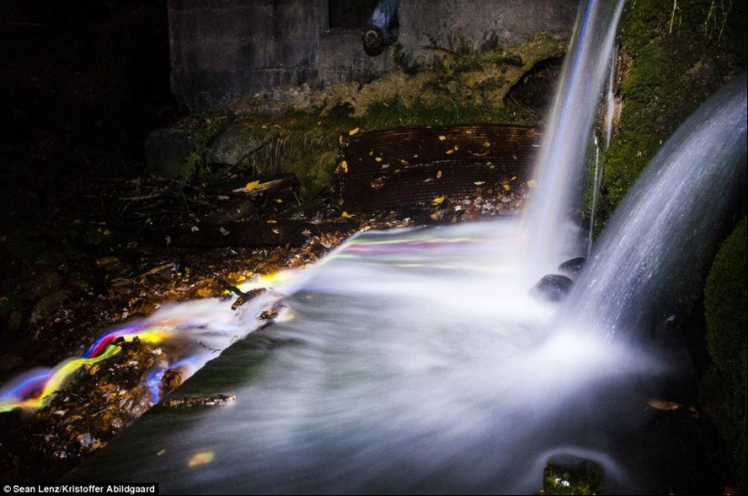 neon waterfalls