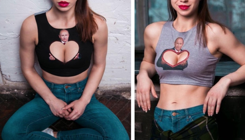 New women's T-shirts with Putin's image should appeal to men
