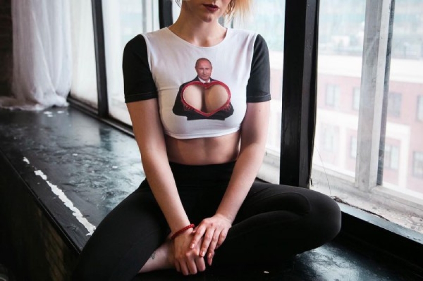 New women's T-shirts with Putin's image should appeal to men