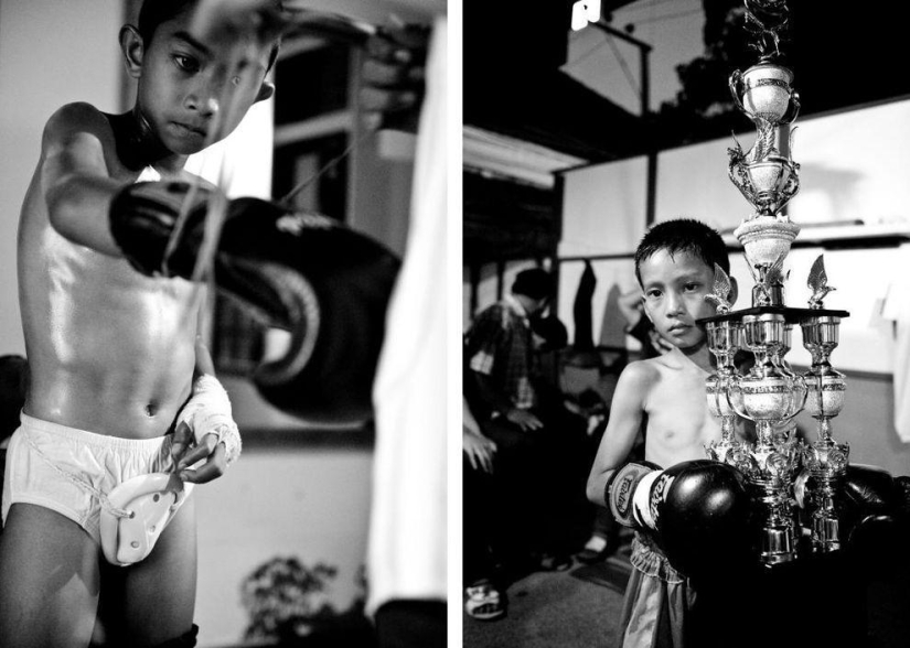 Niños boxeadores de Tailandia