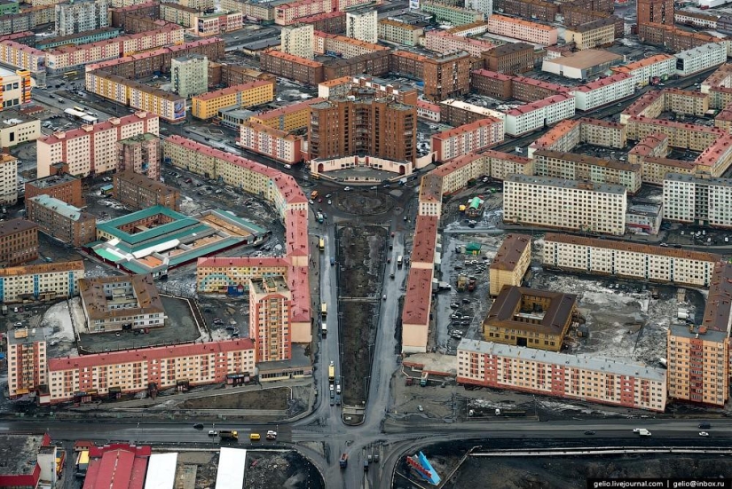 Norilsk y Dudinka desde arriba