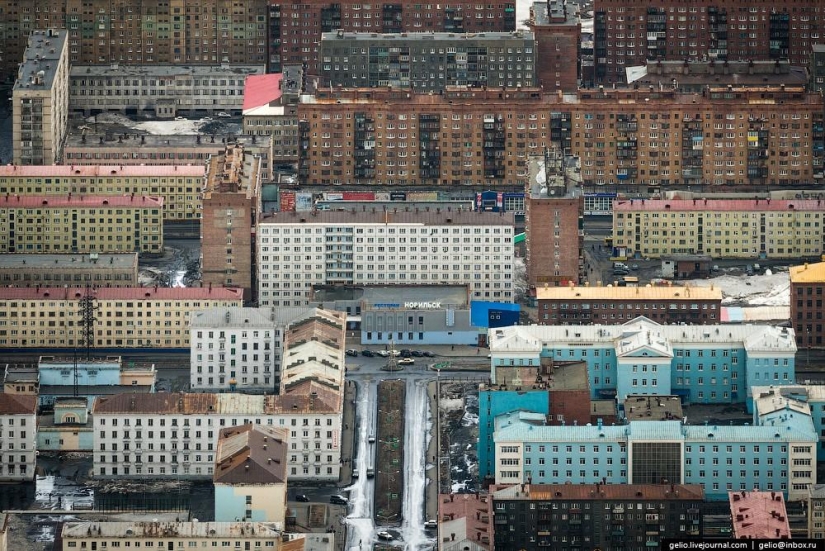 Norilsk y Dudinka desde arriba