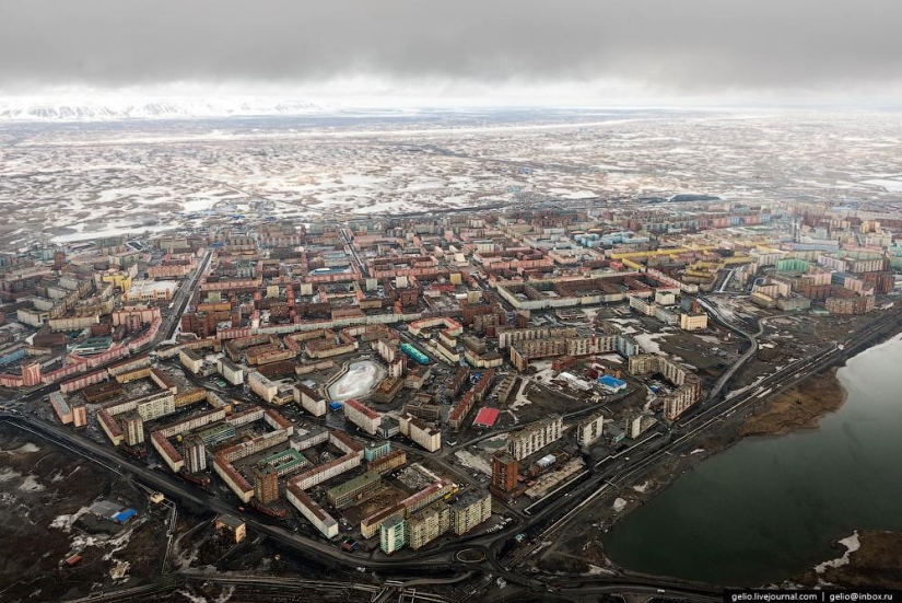 Norilsk y Dudinka desde arriba