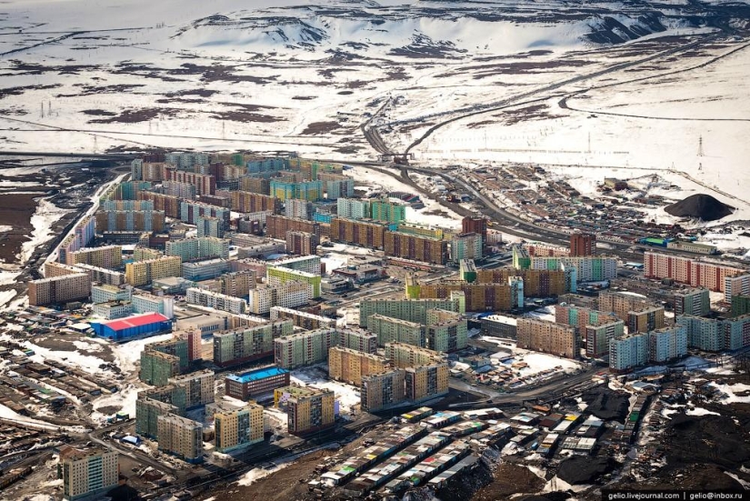 Norilsk y Dudinka desde arriba