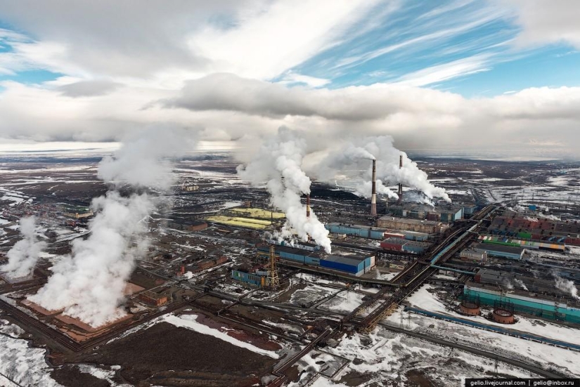 Norilsk y Dudinka desde arriba