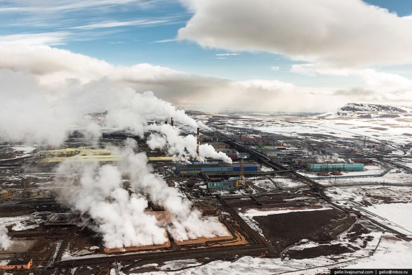 Norilsk y Dudinka desde arriba