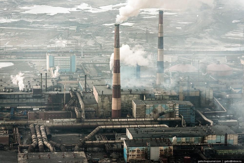 Norilsk y Dudinka desde arriba