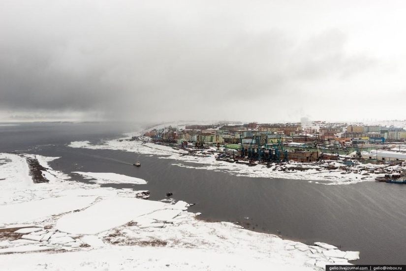 Norilsk y Dudinka desde arriba