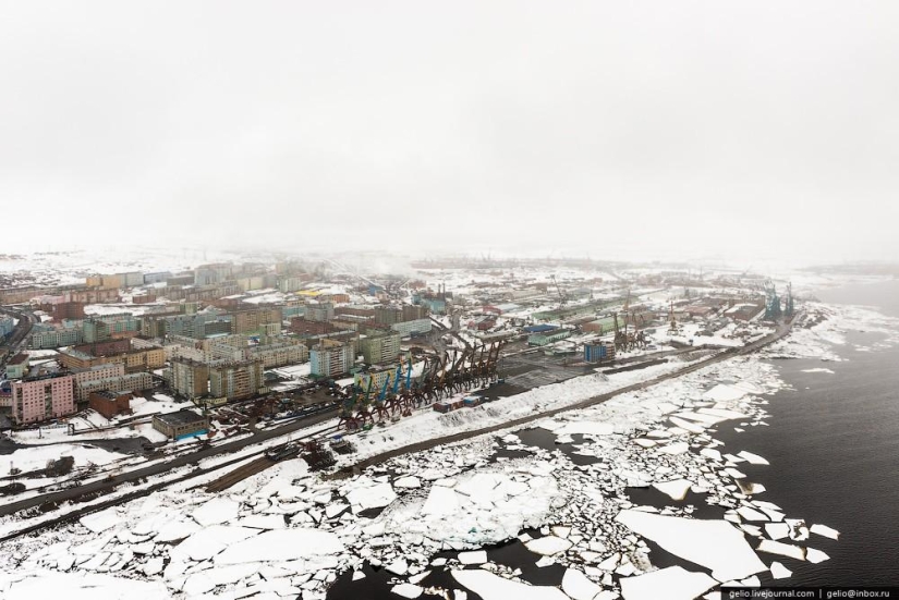 Norilsk y Dudinka desde arriba