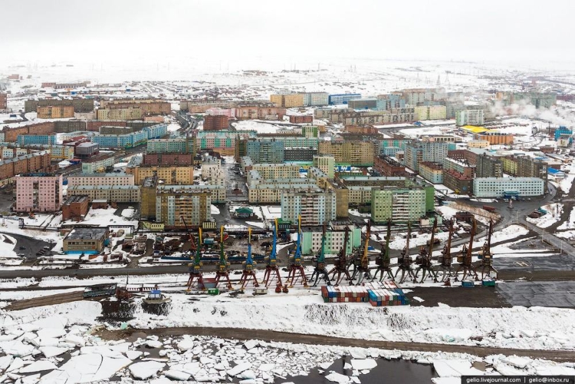 Norilsk y Dudinka desde arriba