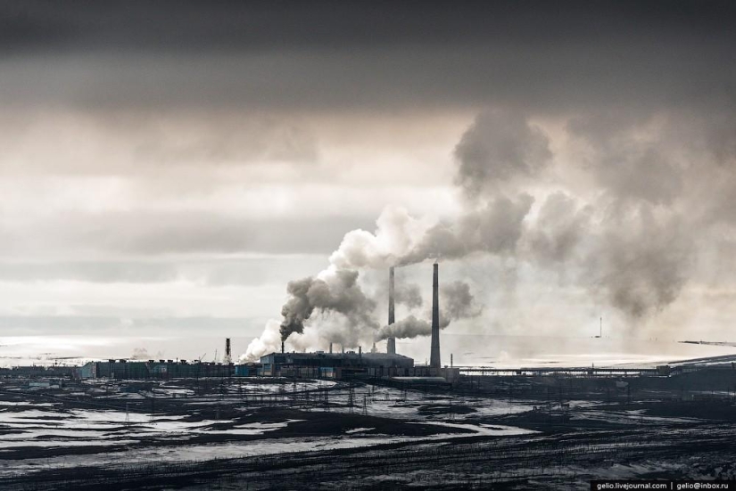 Norilsk y Dudinka desde arriba