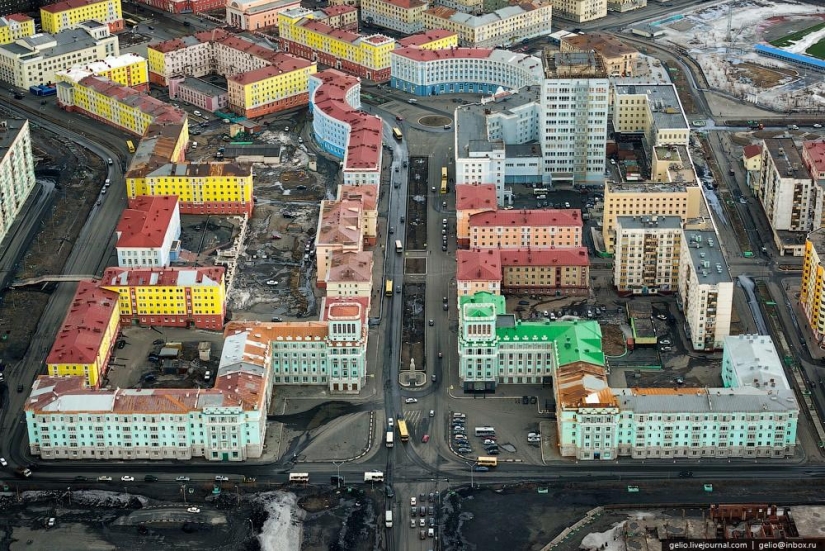 Norilsk y Dudinka desde arriba