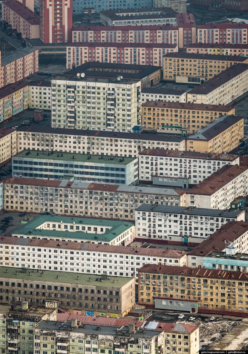 Norilsk y Dudinka desde arriba