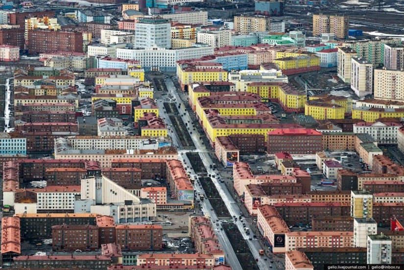 Norilsk y Dudinka desde arriba