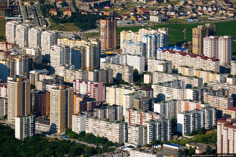 Novorossiysk and Gelendzhik from a height