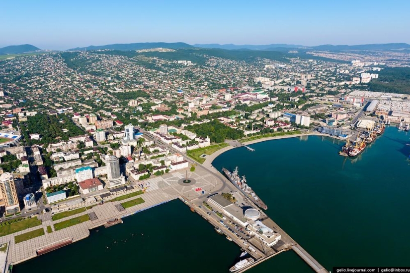 Novorossiysk and Gelendzhik from a height