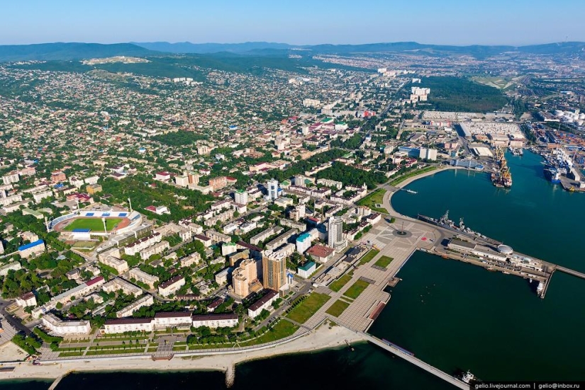 Novorossiysk and Gelendzhik from a height