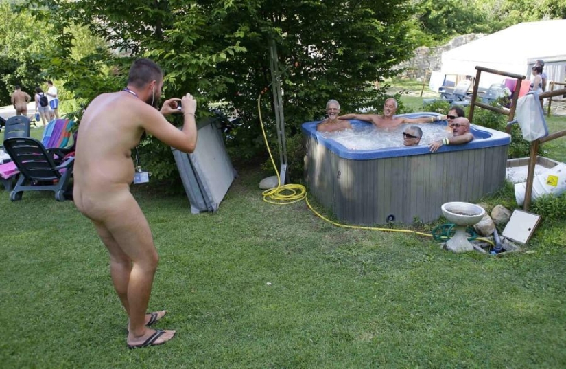 Nudist gathering in Italy