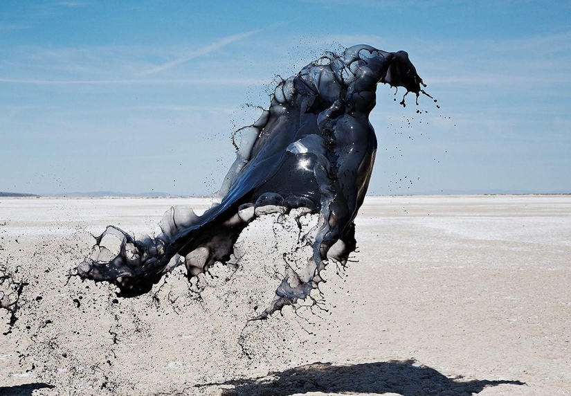 Nunca lo verás en vivo: esculturas de pintura voladora