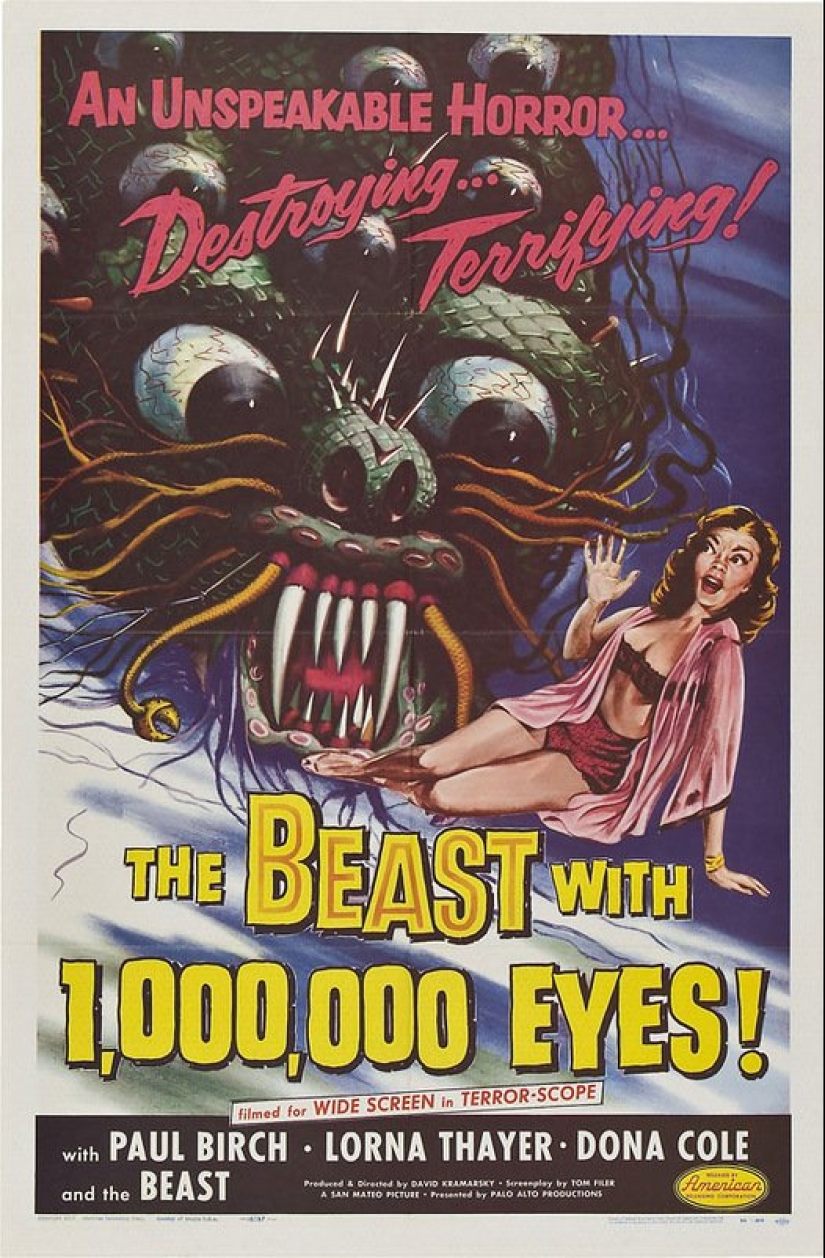Old posters of porn films, similar to ads for adventure films and melodramas