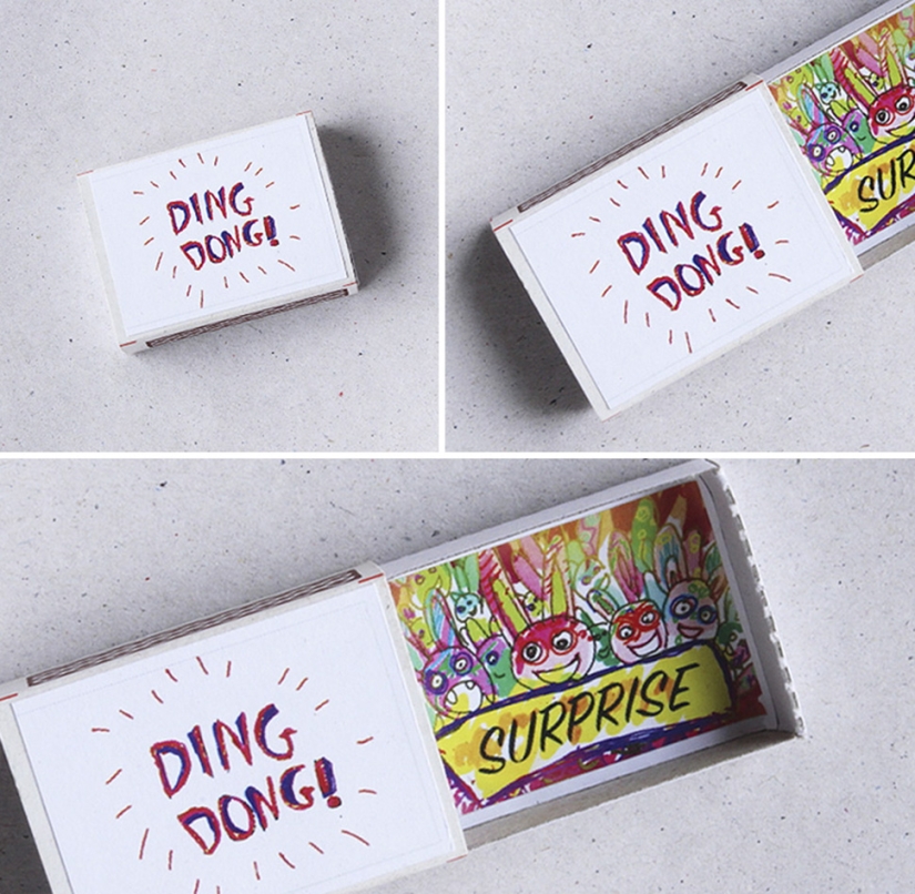 Open it and find out: matchboxes with a surprise