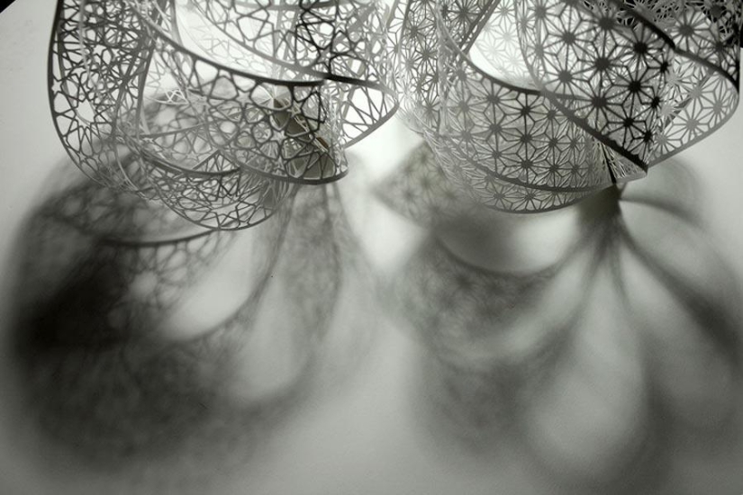 Openwork paper sculptures by Christina Kim