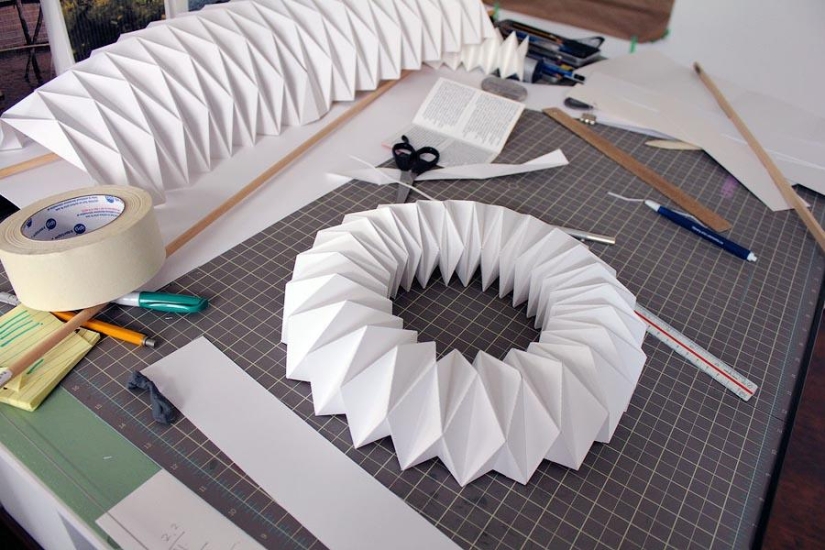 Openwork paper sculptures by Christina Kim