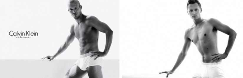 Ordinary men tried on Calvin Klein underwear