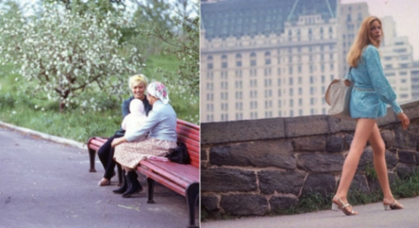Oriente y Occidente: Fotografías en color de Moscú y Nueva York en 1969