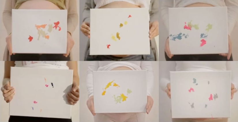 Paintings painted by unborn children