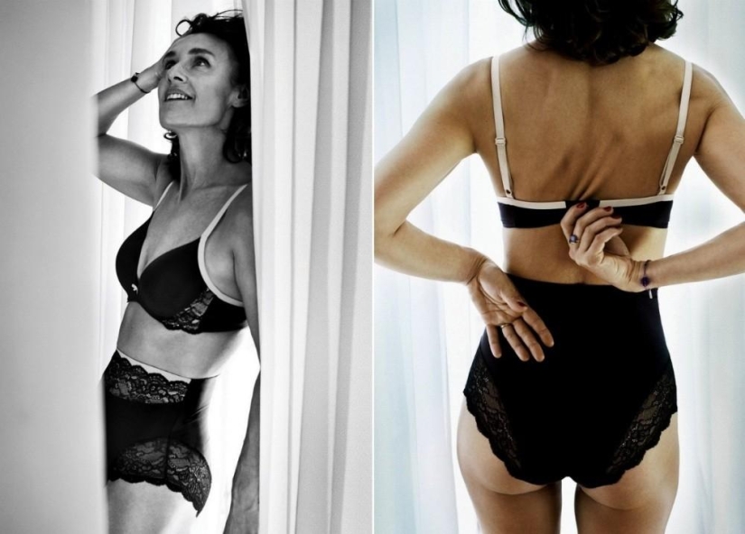 Para la publicidad de ropa interior, el fotógrafo usó mujeres comunes en lugar de modelos.