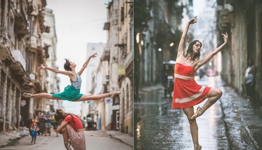 Pasión cubana y Escuela de Ballet Rusa: fotos callejeras de bailarines