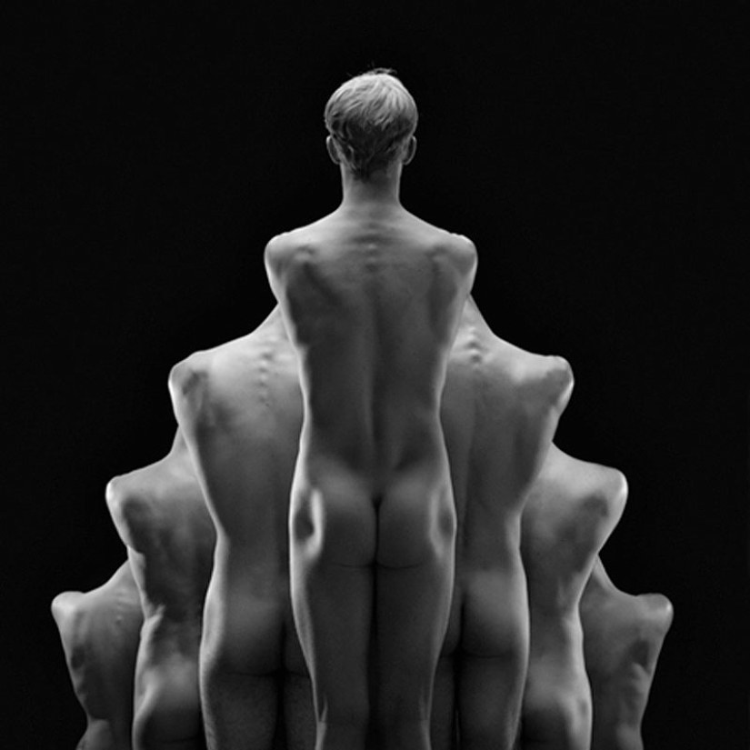 Patrones de borrado de personas desnudas por Olivier Valsecchi