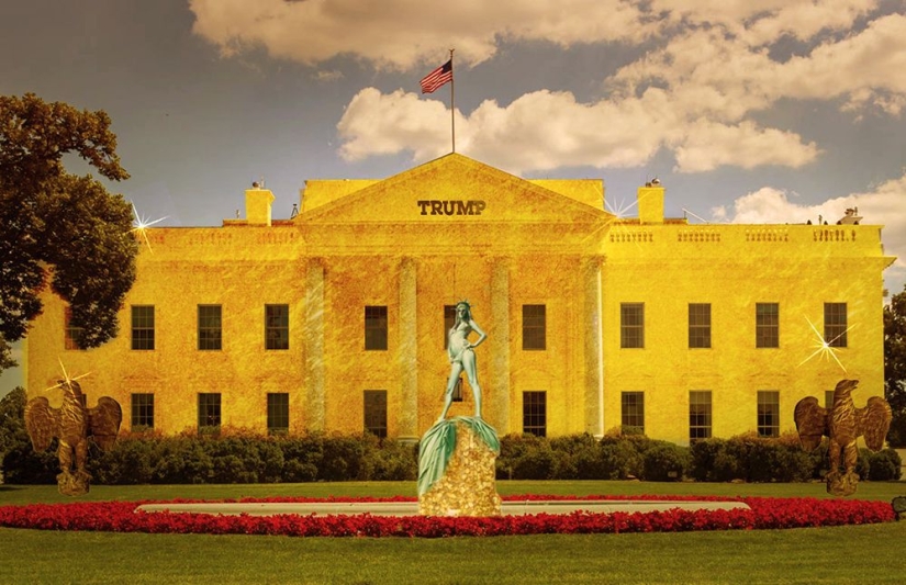 Photoshop masters look forward to the design of the White House after Trump moves in there