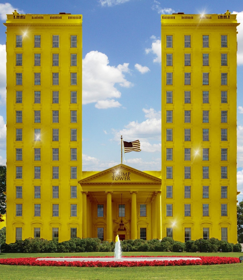 Photoshop masters look forward to the design of the White House after Trump moves in there