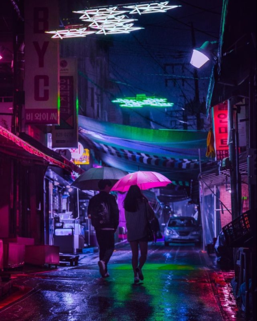 Pictures on mobile: 30 stunning pictures of rainy Seoul