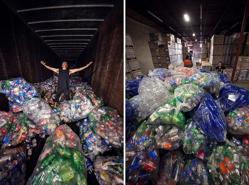 Por qué el fotógrafo ahogó a las sirenas en botellas de plástico