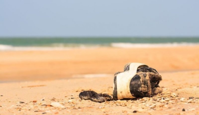 ¿Por qué en la playa en Canadá a encontrar zapatillas de deporte con cortó los pies