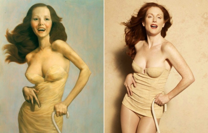 Portraits of ladies: Julianne Moore in fashionable interpretations of great paintings